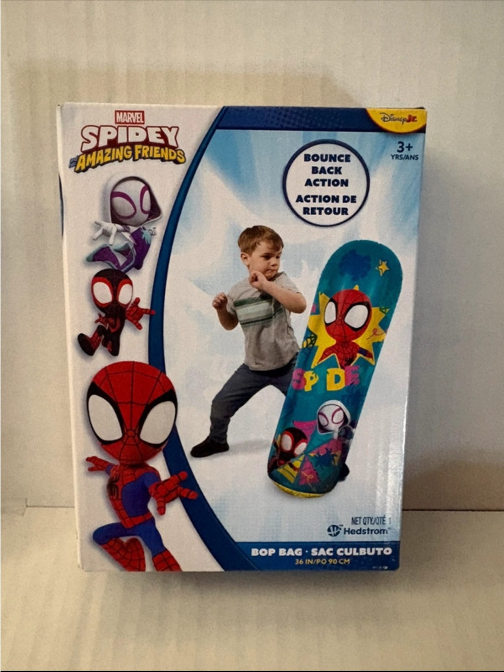 Marvel Spidey Amazing Friends Blue Spider-Man Bop Bag - 36” height